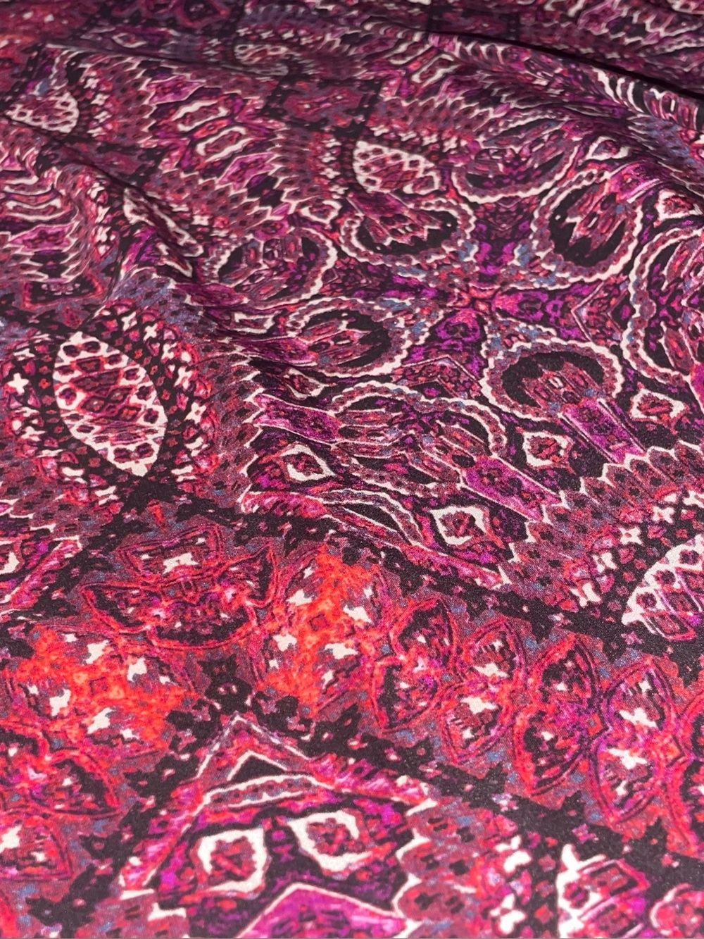 Cynthia Rowley 100% Silk Wide Leg Pants Paisley Boho Geometric Size [XS] EUC